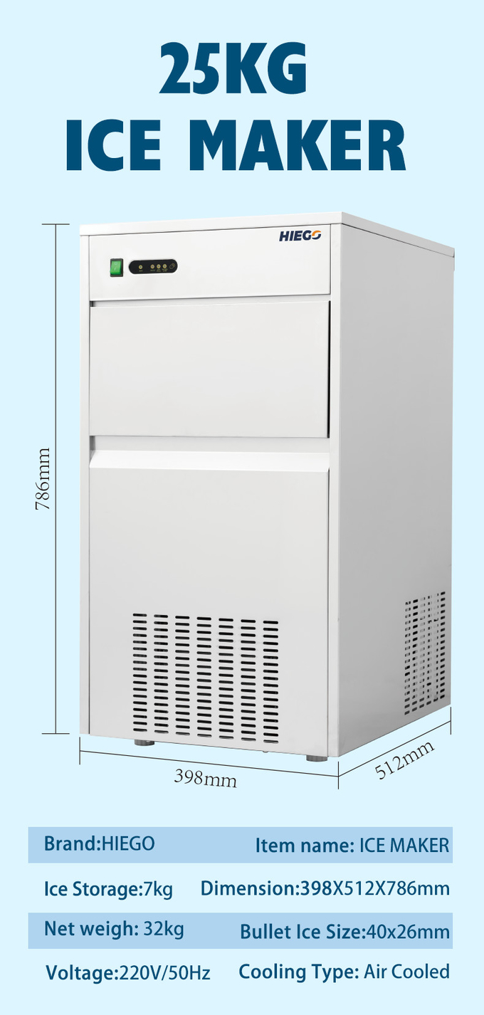 25kg kleine nugget-ijsmachine onder toonbank Economische draagbare ijsnuggetmachine 1