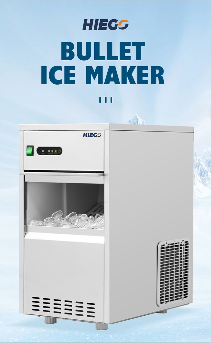 50 kg draagbare nugget-ijsmachine Commerciële automatische kogel-ijsblokjesmaker 0