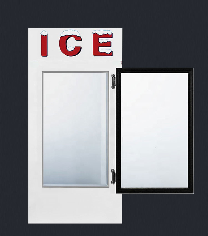 Ontdooien Auto Cold Wall Outdoor Ice Merchandiser Glazen ijskast RVS 4