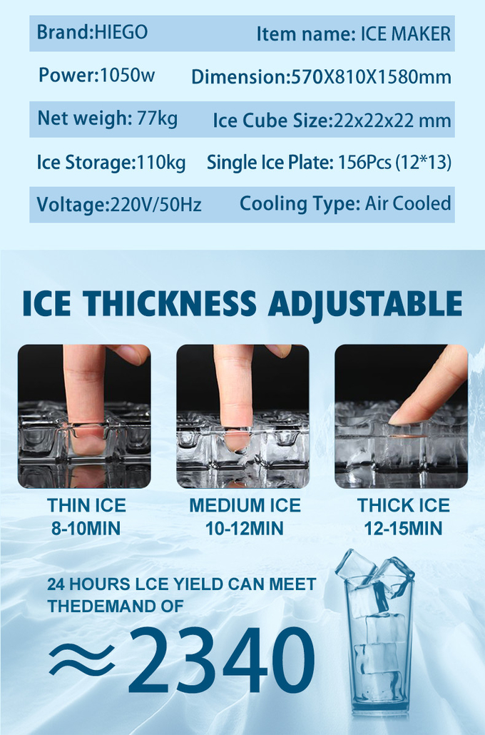 150 kg per dag commerciële ijsblokjesmachine te koop 1 jaar garantie 5
