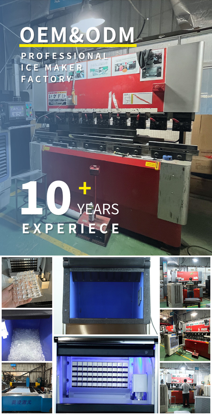 100KG/24Hr Crescent Ice Machine R404 45kg Clear Ice Making Machine voor Commercieel 13