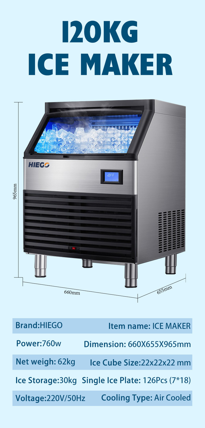Beste prijs 120 kg ijsblokjesmaker Machine volautomatische 80 kg 100 kg ijsmachine 0