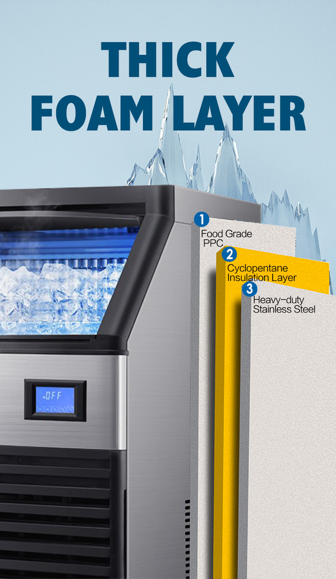120KG Commerciële Nugget Ice Maker Luchtkoeling High Output R404a Automatische Ice Maker 3