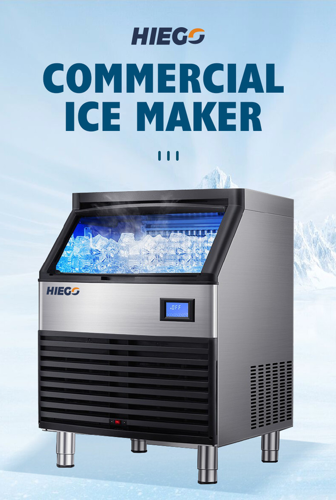 80 kg automatische waterstromende verticale Bolck Cube Ice Maker Making Machine 0