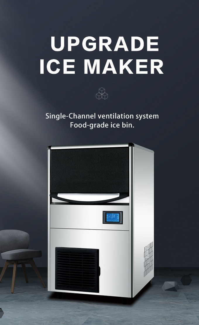 Commerciële 150 lb ijsmachine voor bar hotel winkel 60 kg automatische ijsblokjesmaker 0