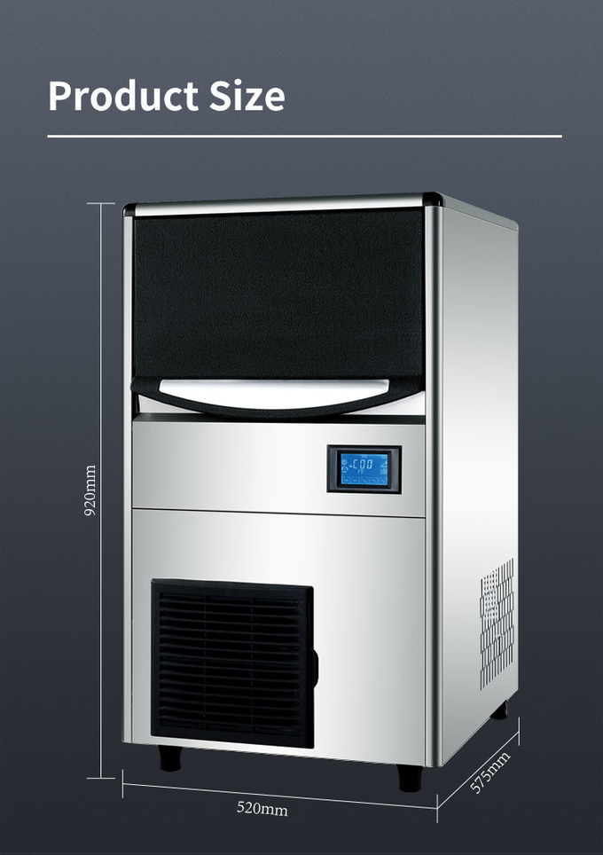 Thuisgebruik 80 kg per dag LCD Commerciële ijsmachine die machine maakt voor restaurant, bar, café te koop 0