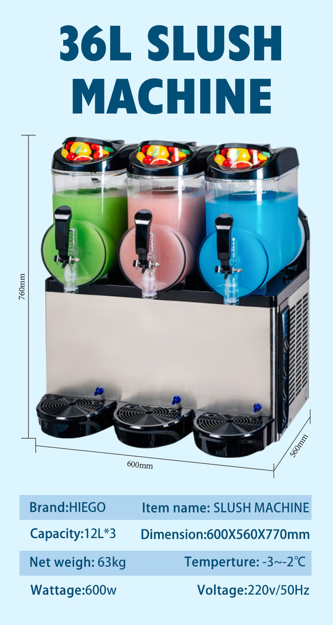 Commerciële Slush-machine Volautomatische 36l Margarita voor bevroren drank 0