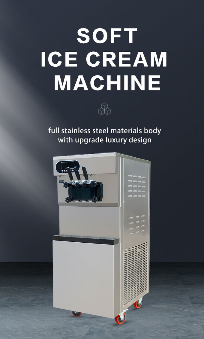 3 Flavour Commerciële Ijsmachine 36-38l/H Commerciële Gelato Maker Machine 1