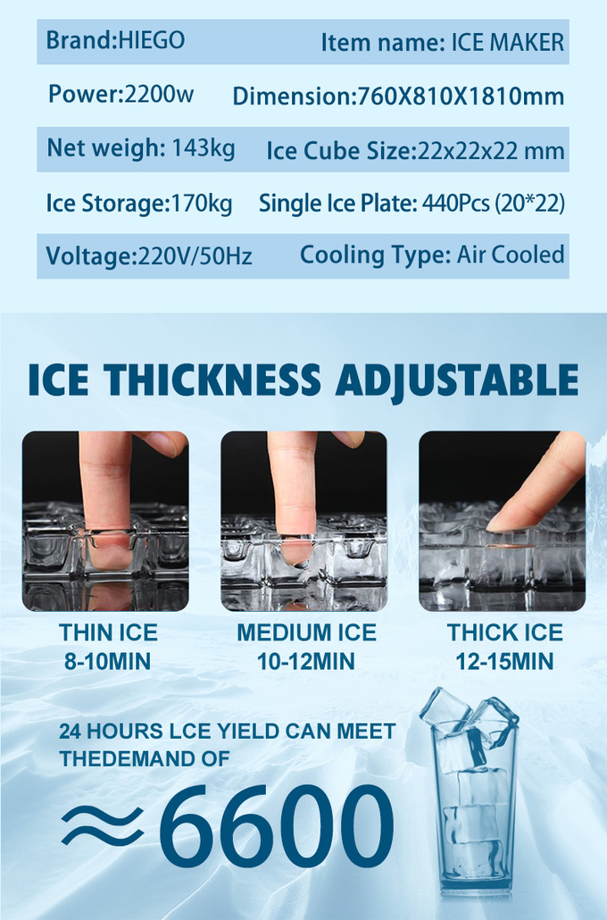 500kg ijs het Maken Machineenergie - besparing Commerciële Ijsmachine 8