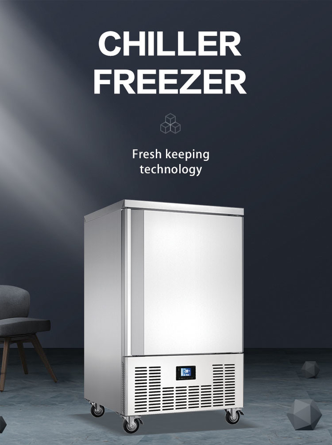 Professionele Blast Freezer Chiller Luchtkoeling Blast Freezer Apparatuur 10 Trays 1