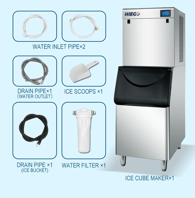 200kg Crescent Ice Machine Drinkbar Koffie-ijsmaker Luchtkoeling 11