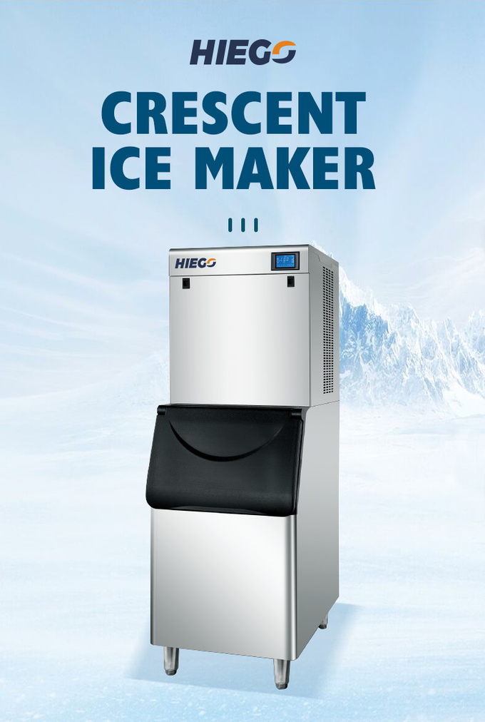 200kg Crescent Ice Machine Drinkbar Koffie-ijsmaker Luchtkoeling 1